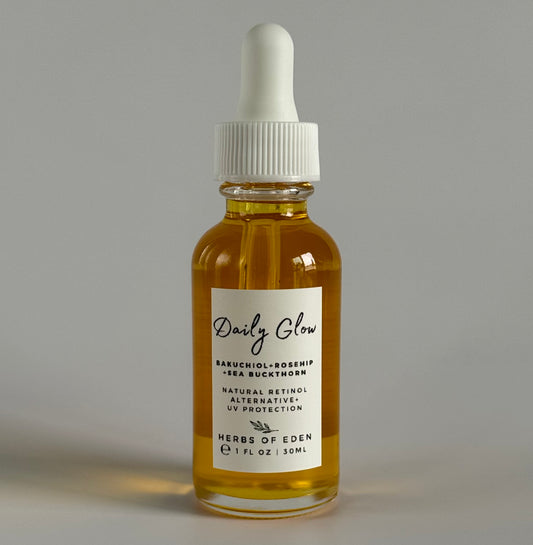 Bakuchiol Anti-Aging Face Serum Retinol Tretinoin Alternative with Buildable SPF Daily Glow | 1 oz